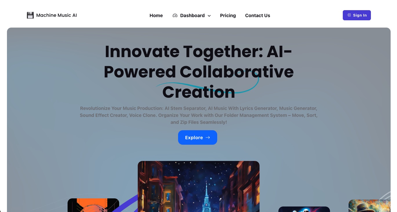Machine Music AI Project Cover
